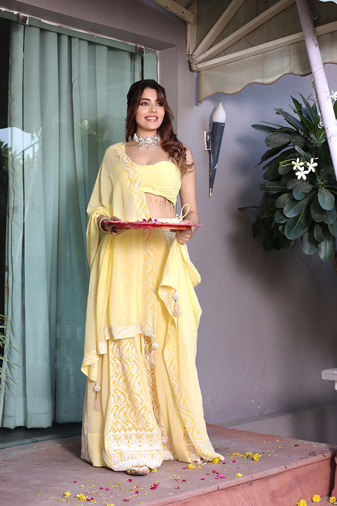 Vrinda Chikankari Lehenga Set – Premium Festive & Wedding Collection