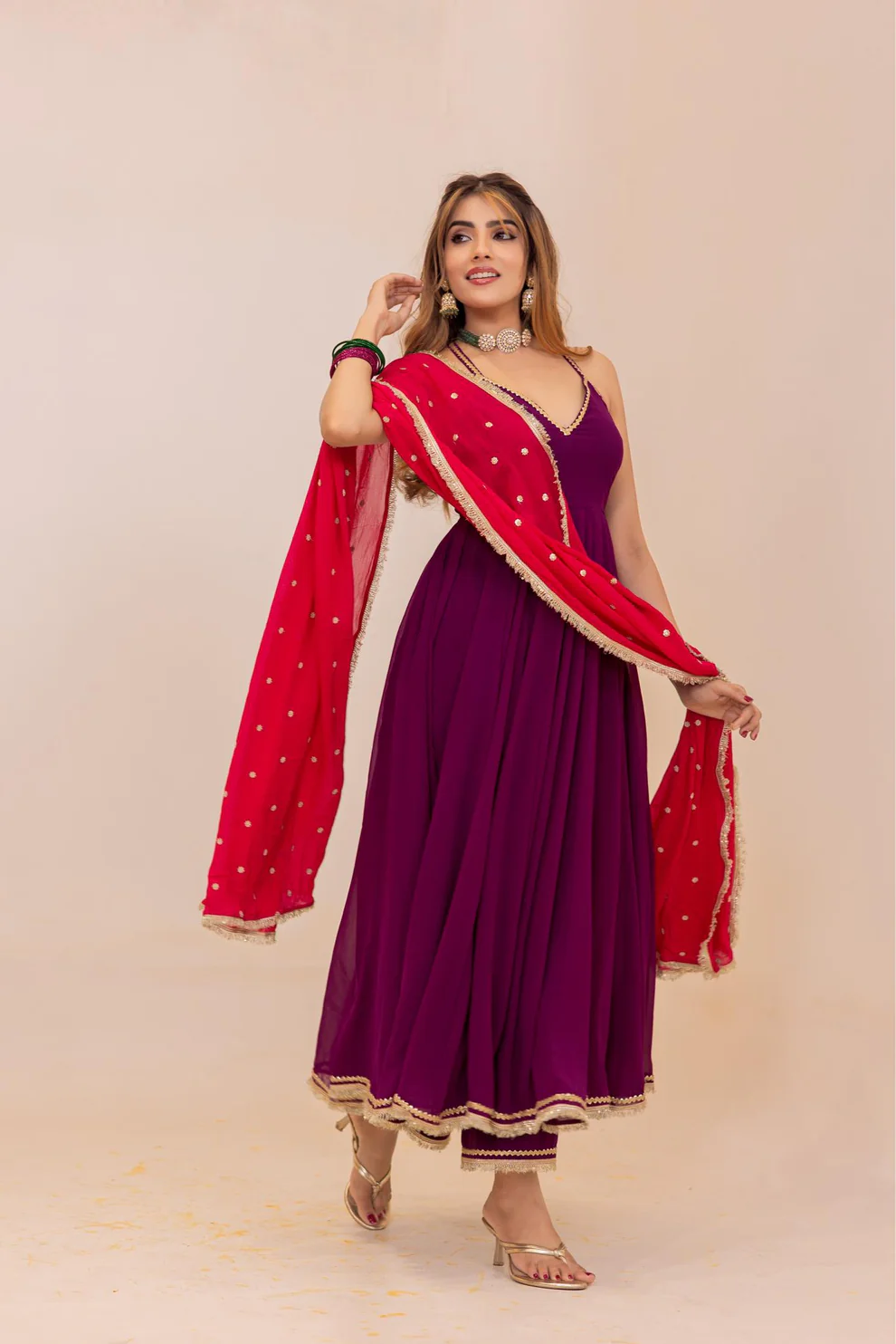 Ragini Designer Anarkali Set – Graceful Festive & Wedding Wear